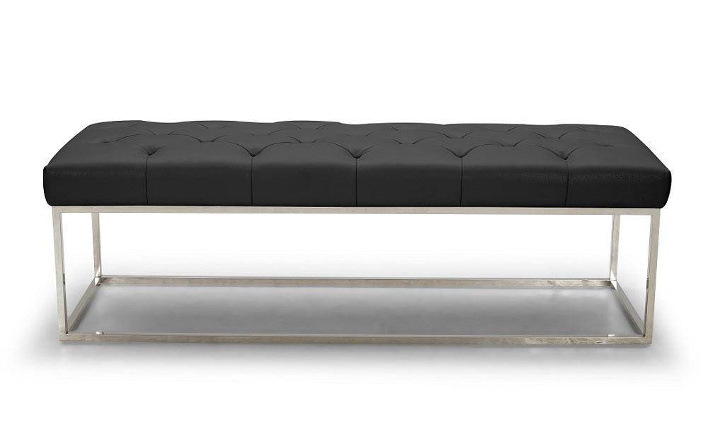 J&M Furniture Chelsea Luyx Bench in Black