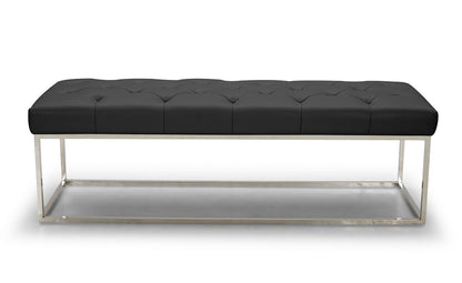 J&M Furniture Chelsea Luyx Bench in Black
