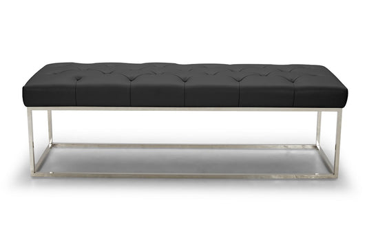 J&M Furniture Chelsea Luyx Bench in Black