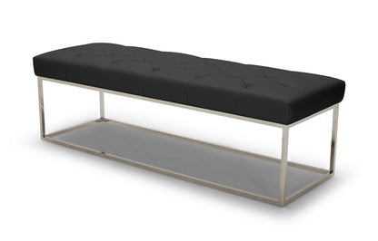 J&M Furniture Chelsea Luyx Bench in Black