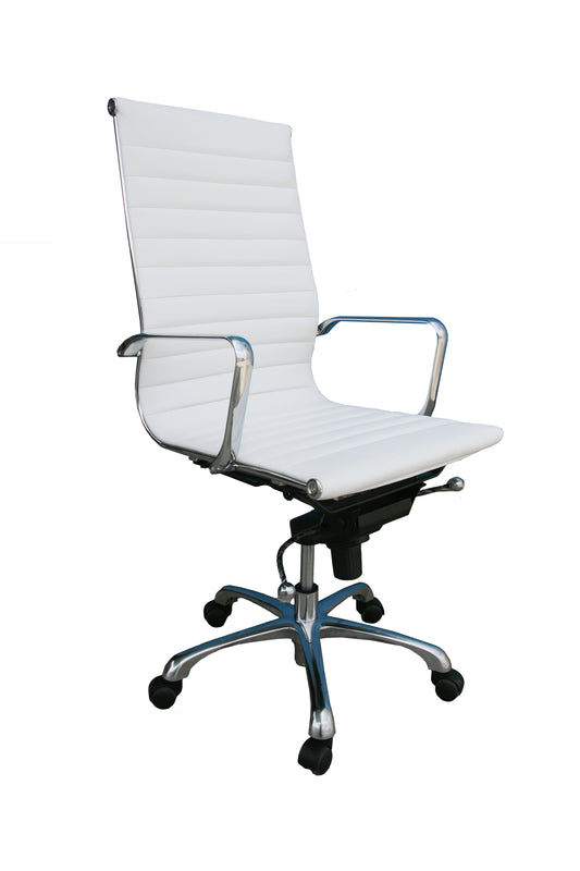 J&M Furniture Comfy High Back White Office Chair