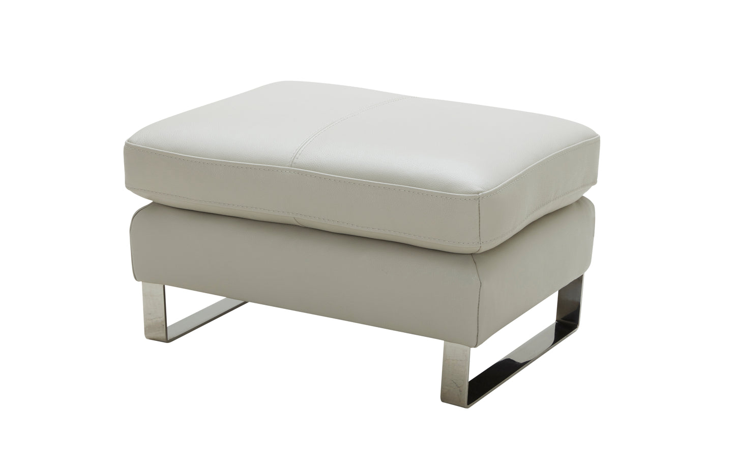 J&M Furniture Constantin Ottoman in Light Grey