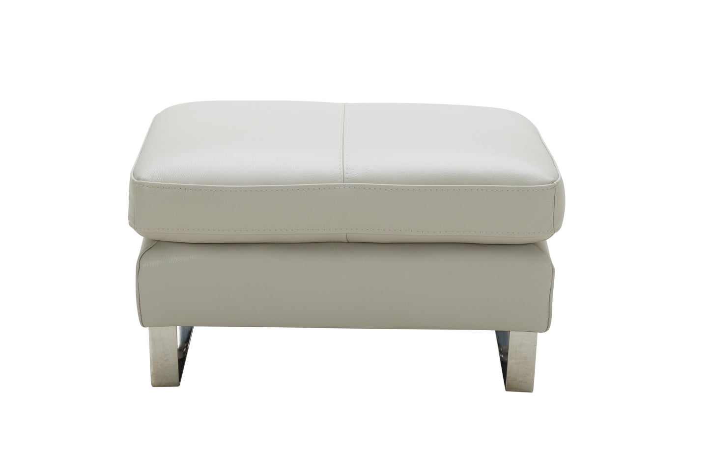J&M Furniture Constantin Ottoman in Light Grey