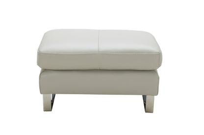 J&M Furniture Constantin Ottoman in Light Grey