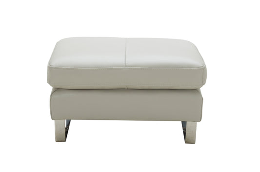 J&M Furniture Constantin Ottoman in Light Grey
