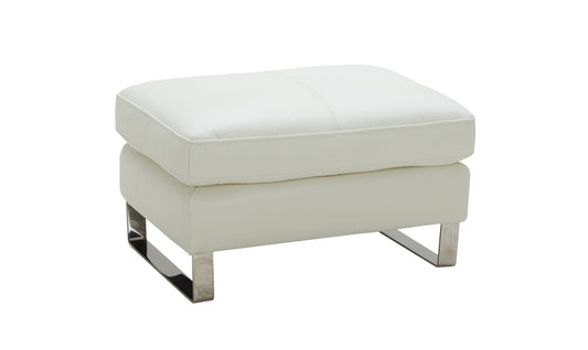 J&M Furniture Constantin Ottoman in Light White