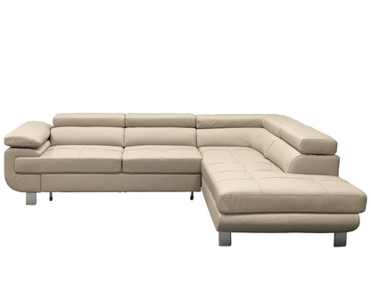 Maxima House LOTUS Leather Sectional Sleeper Sofa with storage