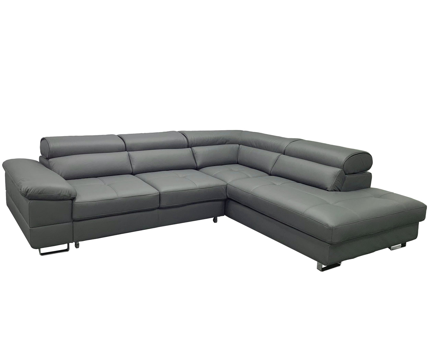 Maxima House COSTA Leather Sectional Sleeper Sofa, Right Corner