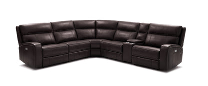 J&M Furniture Cozy Motion Sectional In Chocolate