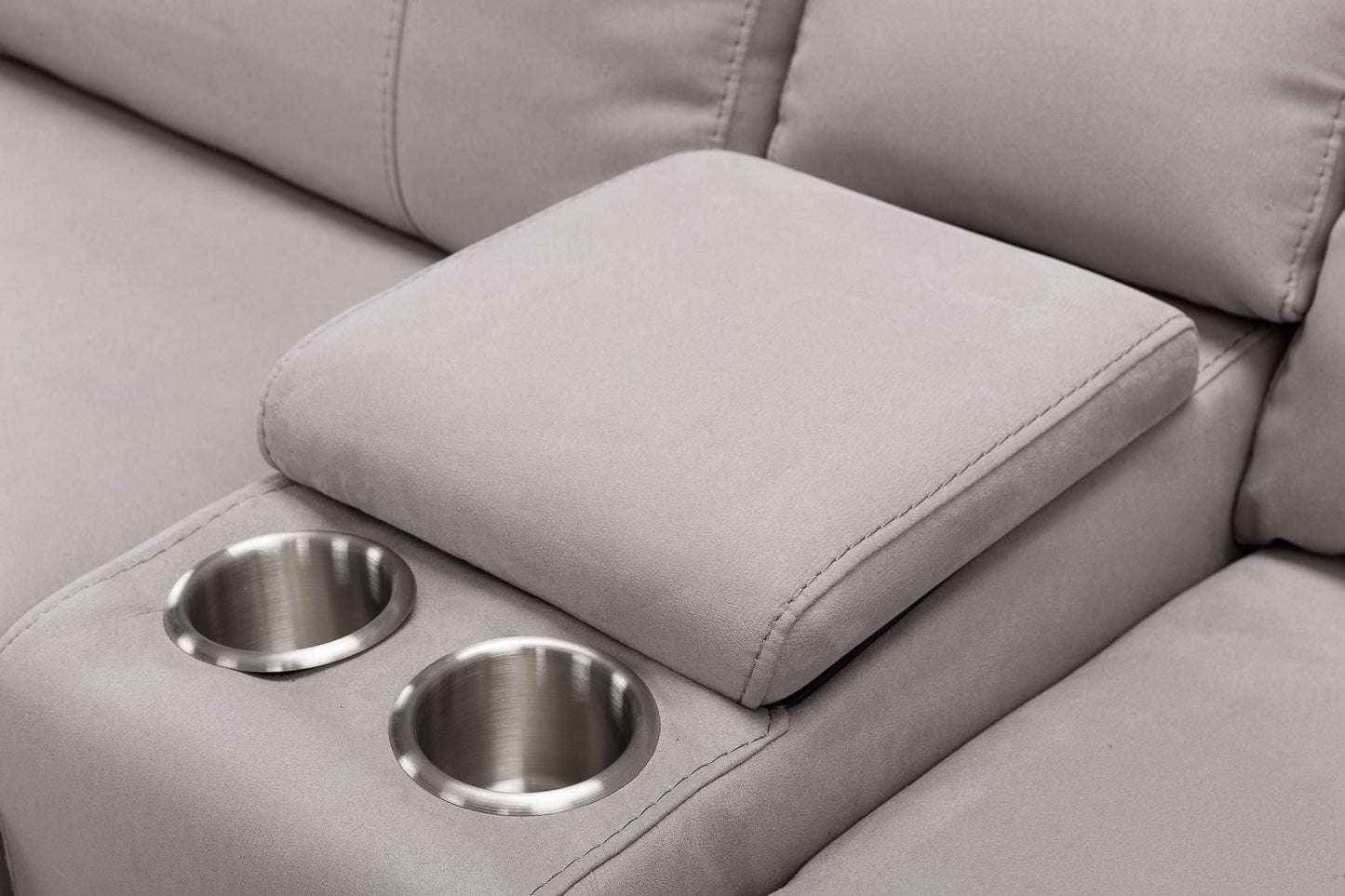 J&M Furniture Cozy Motion Sectional In Moonshine