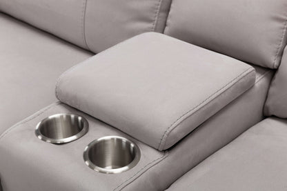J&M Furniture Cozy Motion Sectional In Moonshine