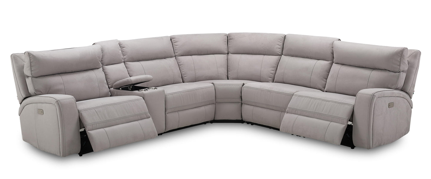J&M Furniture Cozy Motion Sectional In Moonshine