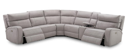 J&M Furniture Cozy Motion Sectional In Moonshine