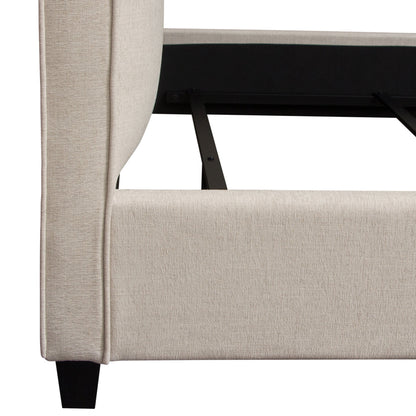 Devon Grid Tufted Eastern King Bed in Sand Fabric by Diamond Sofa