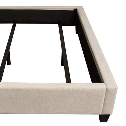 Devon Grid Tufted Eastern King Bed in Sand Fabric by Diamond Sofa