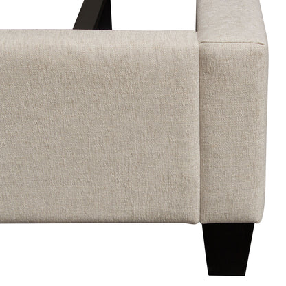 Devon Grid Tufted Eastern King Bed in Sand Fabric by Diamond Sofa