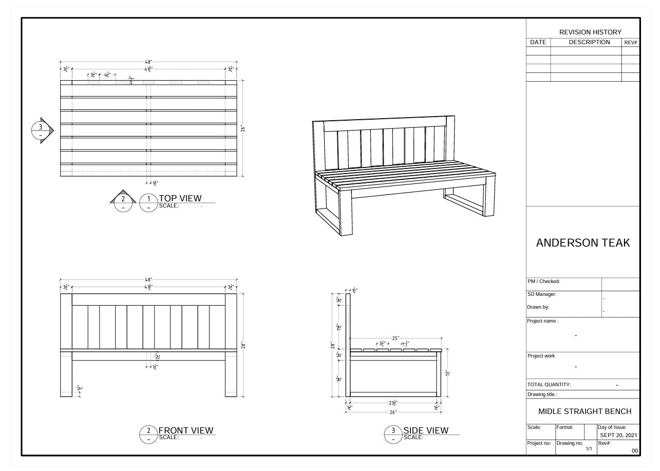 Anderson Teak Straight Modular Deep Seating