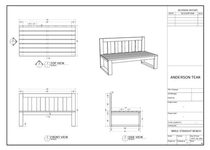 Anderson Teak Straight Modular Deep Seating