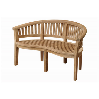 Anderson Teak Curve 3 Seater Bench Extra Thick Wood