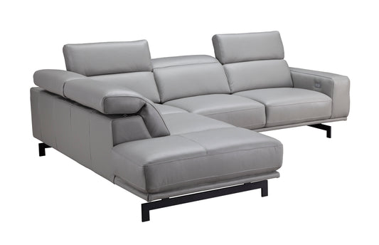 J&M Furniture Davenport Light Grey Sectional in Left Facing