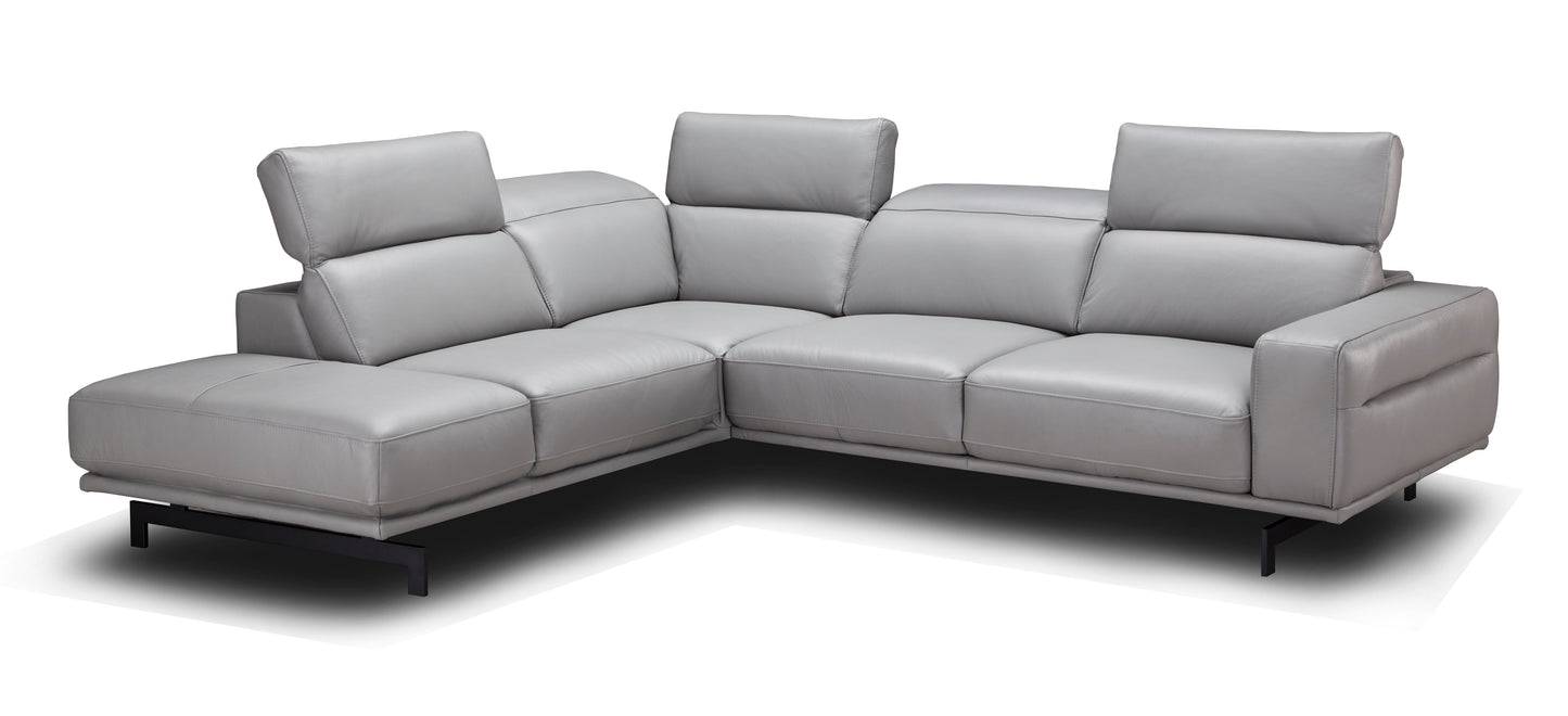 J&M Furniture Davenport Light Grey Sectional in Left Facing
