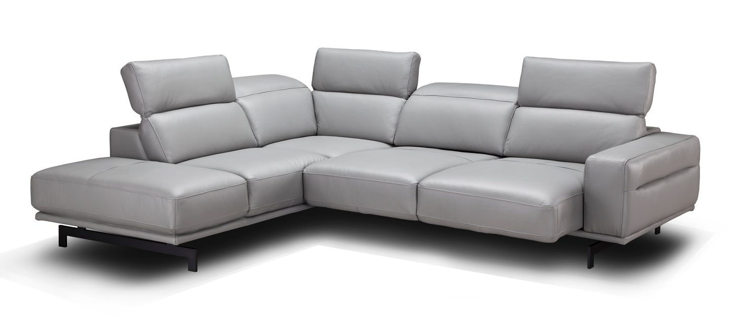 J&M Furniture Davenport Light Grey Sectional in Left Facing