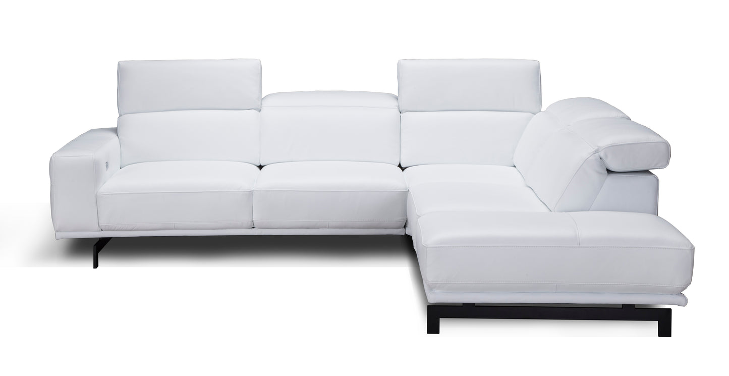 J&M Furniture Davenport Snow White in Right Facing