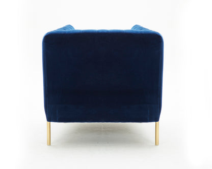 J&M Furniture Deco Chair in Blue Fabric