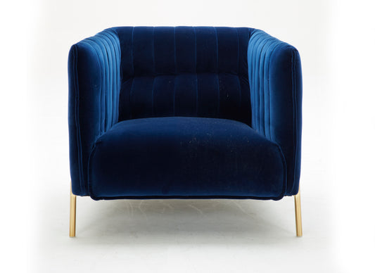 J&M Furniture Deco Chair in Blue Fabric