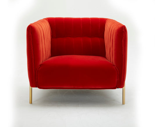 J&M Furniture Deco Chair in Pumpkin Fabric
