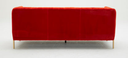 J&M Furniture Deco Sofa in Pumpkin Fabric
