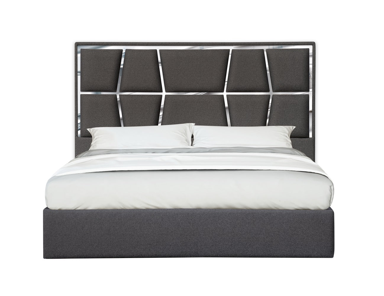 J&M Furniture Degas King Bed in Charcoal