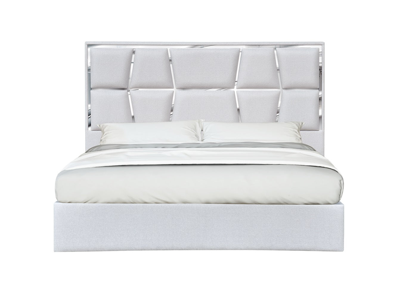 J&M Furniture Degas Queen Bed in Silver Grey
