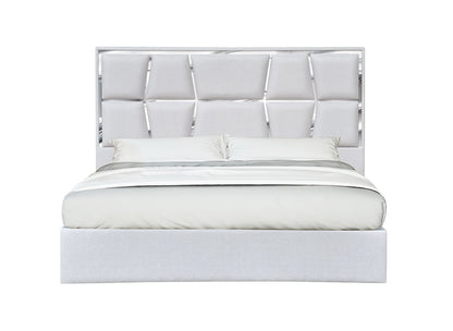 J&M Furniture Degas Queen Bed in Silver Grey