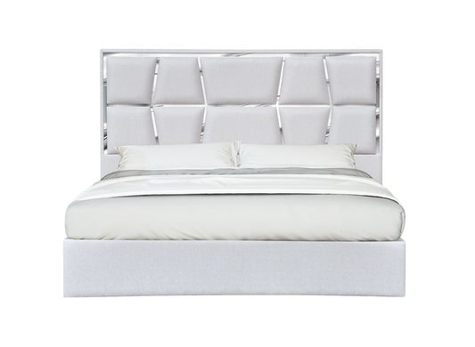 J&M Furniture Degas Queen Bed in Silver Grey