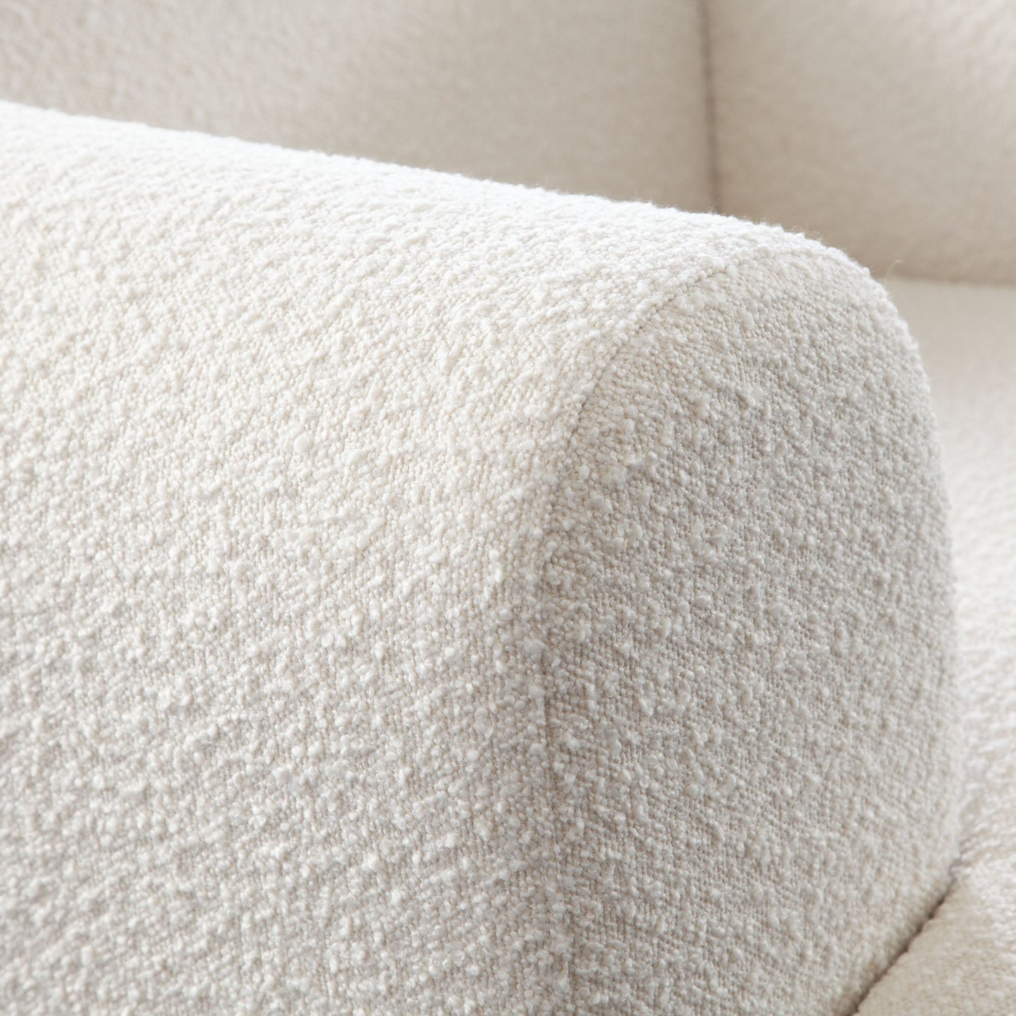Form Chair in Ivory Boucle Fabric by Diamond Sofa