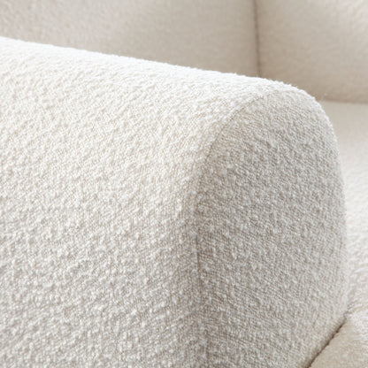 Form Chair in Ivory Boucle Fabric by Diamond Sofa
