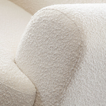 Form Chair in Ivory Boucle Fabric by Diamond Sofa
