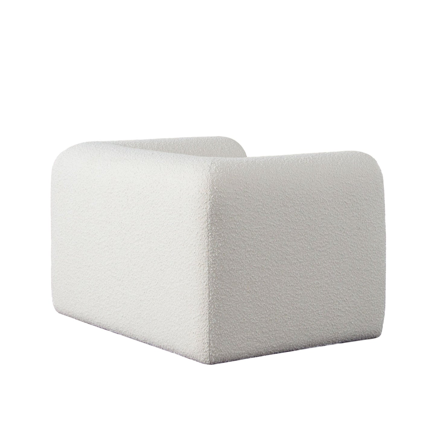 Form Chair in Ivory Boucle Fabric by Diamond Sofa