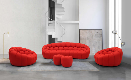 J&M Furniture Fantasy Sofa in Red