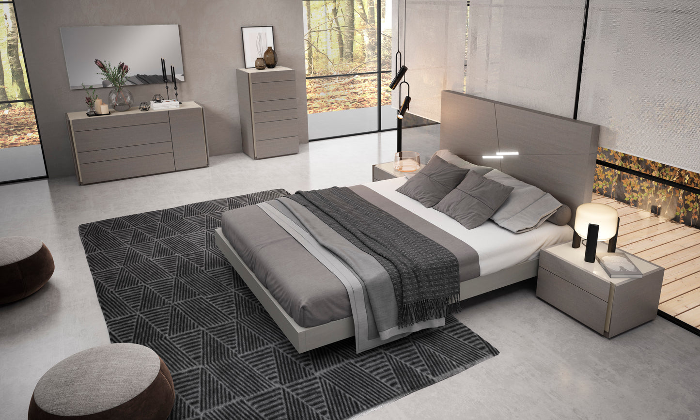 J&M Furniture Faro Queen Size Bed in Grey