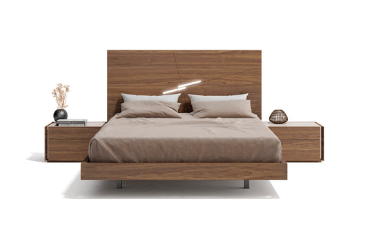 J&M Furniture Faro King Size Bed in Walnut