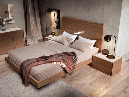 J&M Furniture Faro Left Facing Night Stand in Walnut