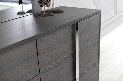 J&M Furniture Giulia Chest in Matte Gray