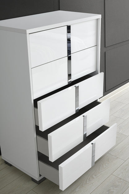 J&M Furniture Giulia Night Stand Right Facing in White