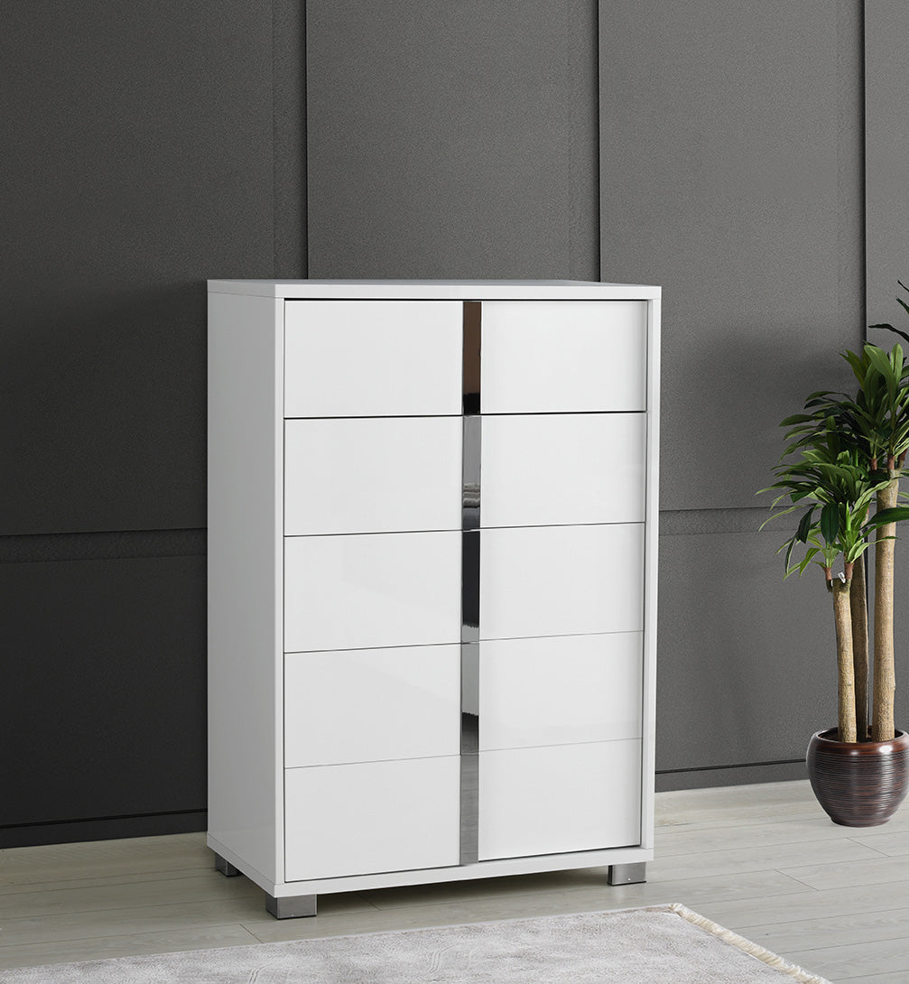 J&M Furniture Giulia Night Stand Right Facing in White