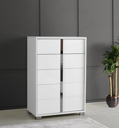 J&M Furniture Giulia Night Stand Right Facing in White
