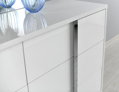 J&M Furniture Giulia Night Stand Right Facing in White