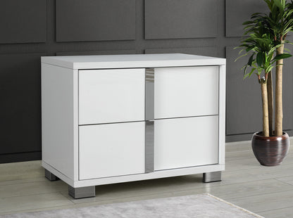 J&M Furniture Giulia Night Stand Right Facing in White
