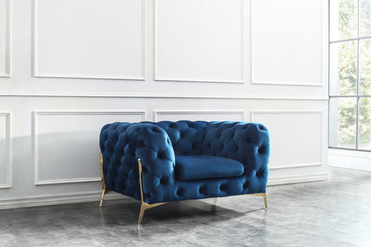 J&M Furniture Glamour Chair in Blue